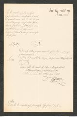 k.k. naturhistorisches Hofmuseum, Intendanzakten 1885-1896 (Hauer), Aktenzahl Z.397/1887, Seite 1